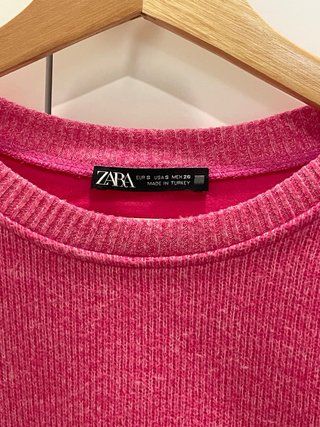 Jersey Zara Rosa Manga Larga