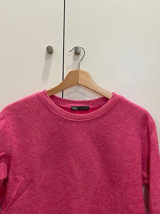 Jersey Zara Rosa Manga Larga