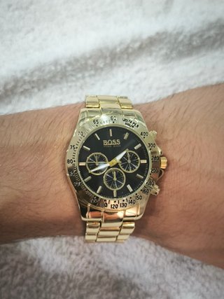 Reloj Hugo Boss Negro y Dorado