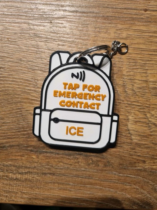 Llavero NFC Mochila Contacto Emergencia