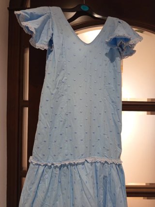 Traje de flamenca niña celeste