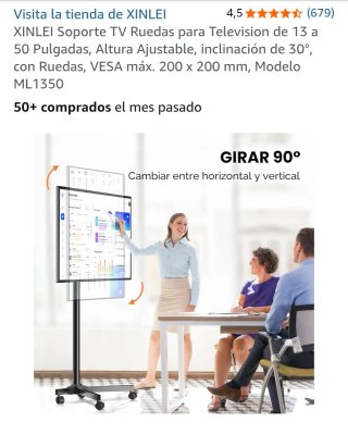 Soporte TV XINLEI con Ruedas ML1350