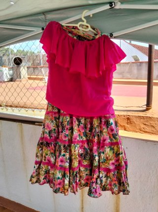 Traje Flamenca Dos Piezas Volantes