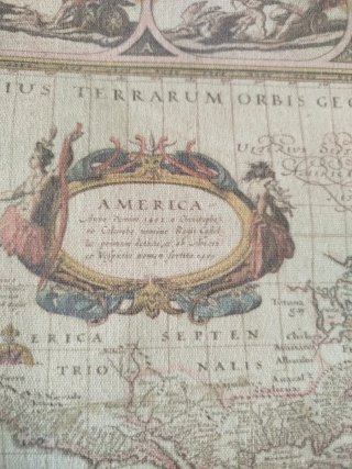 Mapa antiguo de tela