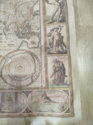 Mapa antiguo de tela