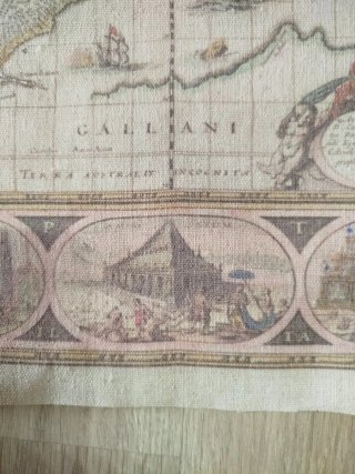 Mapa antiguo de tela