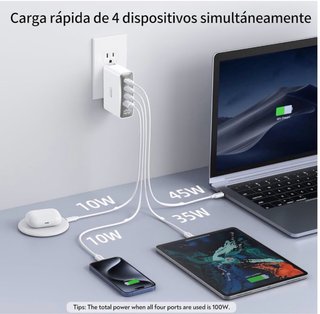 Cargador Topadre 100W GaN Multifuncional