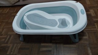 Bañera para bebé plegable + apoyo para bebé