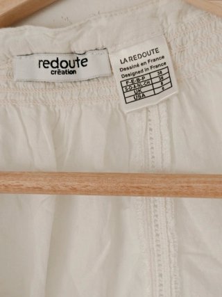 Blusa blanca bordada Redoute Talla S