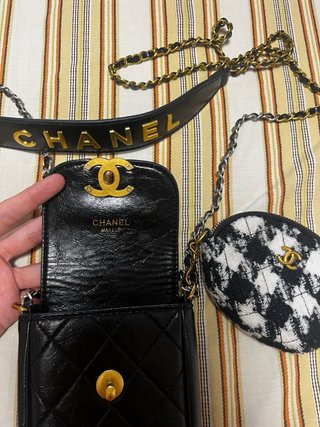 Neceser Chanel Negro y Multicolor