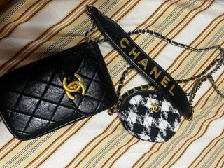 Neceser Chanel Negro y Multicolor