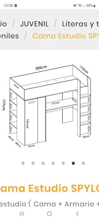 Habitación juvenil completa.