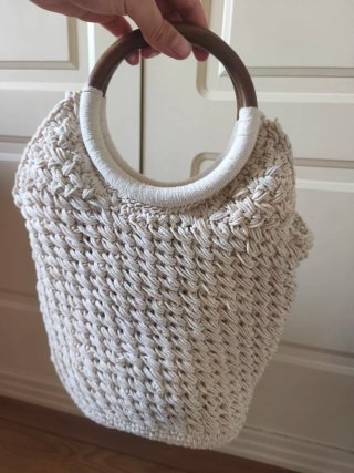 Bolso de mano Zara tejido