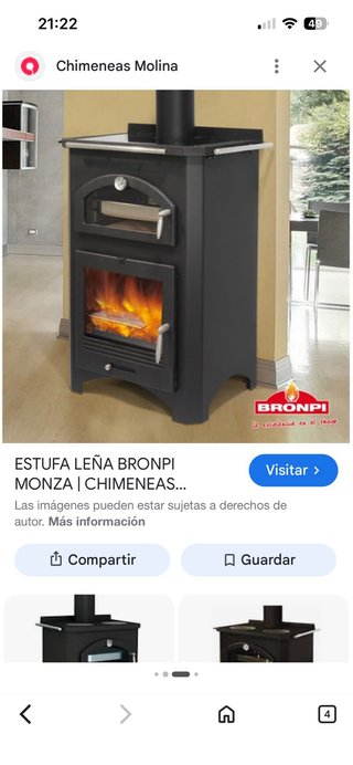 Estufa de leña Orno Negra