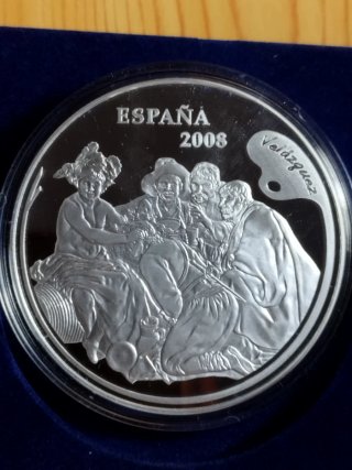 Moneda 50 Euro Las Meninas Plata 2008