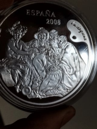 Moneda 50 Euro Las Meninas Plata 2008