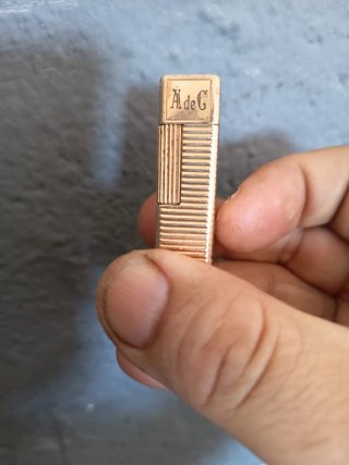 Mechero Dupont Chapado Oro