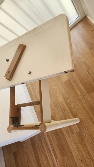 Mesa extensible retro blanca