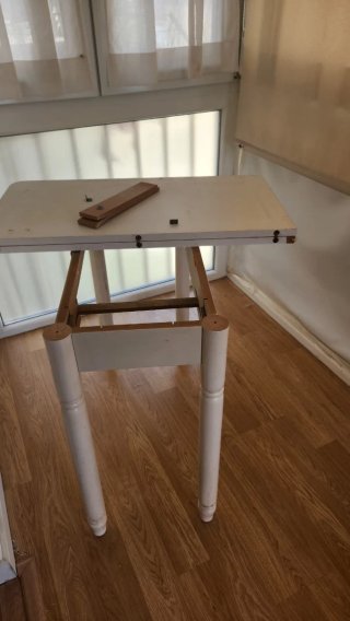 Mesa extensible retro blanca