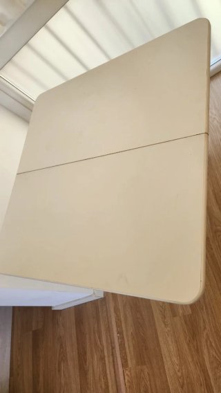 Mesa extensible retro blanca