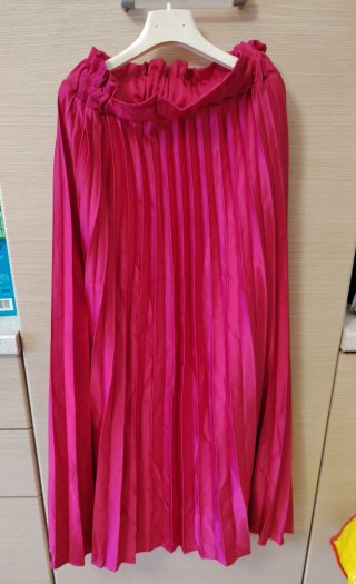 Gonna fucsia plissettata