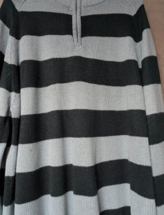 Jersey de punto hombre rayas azul y negro Talla L