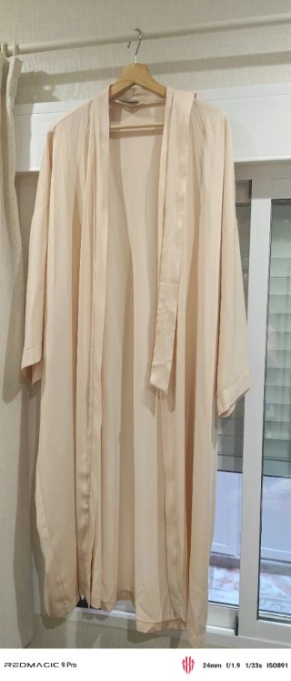 Caftán/Kimono Beige Cálido Talla Única