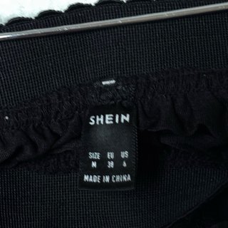 Falda midi Shein negra fiesta
