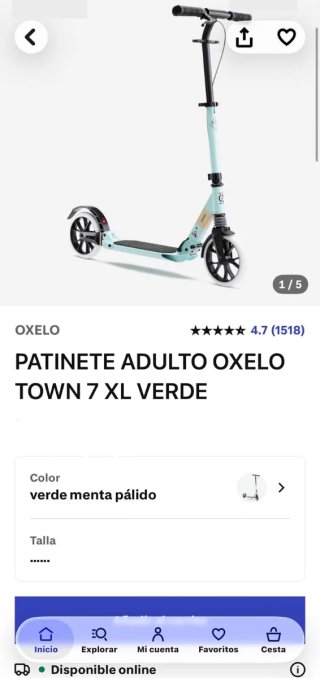 Patinete Oxelo TOWN 7 XL Adulto