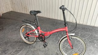 Bicicleta plegable roja