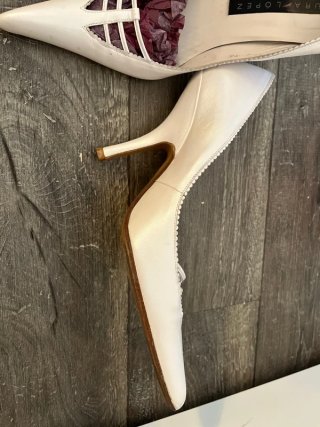 Zapatos de Novia Pura Lopez Blancos