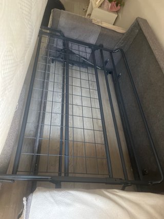 Sofá cama dos plaza tela gris Precio negociable