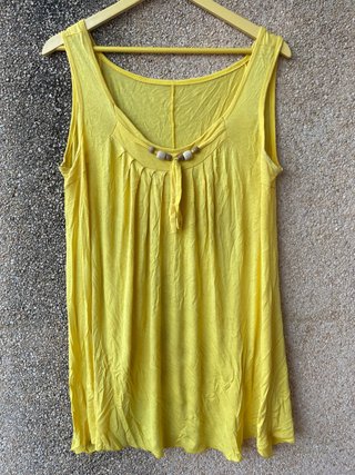 Camiseta tirantes amarilla talla 4XL