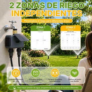 Programador Riego Solar 2 Zonas Mcbazel