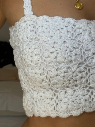 Top Crochet Blanco
