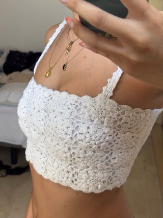 Top Crochet Blanco