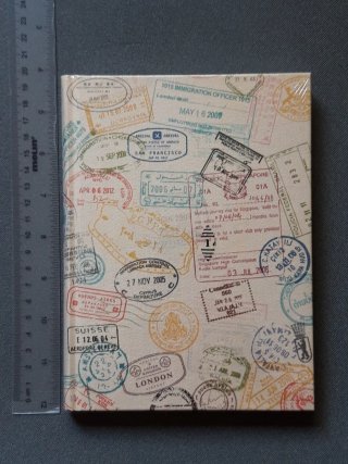 Cuaderno diario de Viaje Estampado Pasaportes