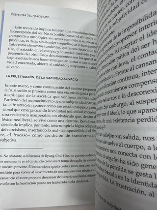 Libro: Despertar del narcisismo