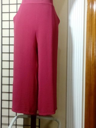 Pantalón Palazzo Mujer Goma Trasera Rojo