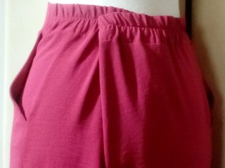 Pantalón Palazzo Mujer Goma Trasera Rojo