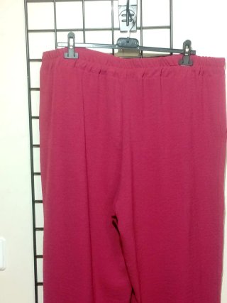 Pantalón Palazzo Mujer Goma Trasera Rojo