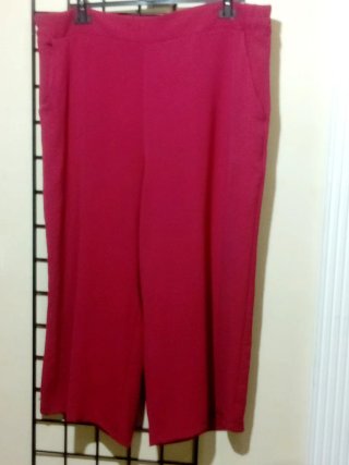 Pantalón Palazzo Mujer Goma Trasera Rojo