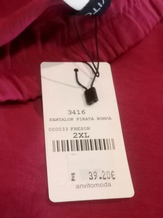 Pantalón Palazzo Mujer Goma Trasera Rojo