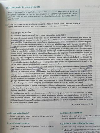Lengua castellana y literatura 1 Bachillerato