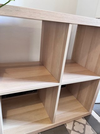 Estantería madera 4 cubos