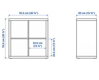 Estantería madera 4 cubos