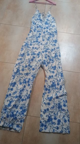 Mono floral tirantes pierna ancha