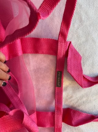 Bolsa de playa rosa fucsia