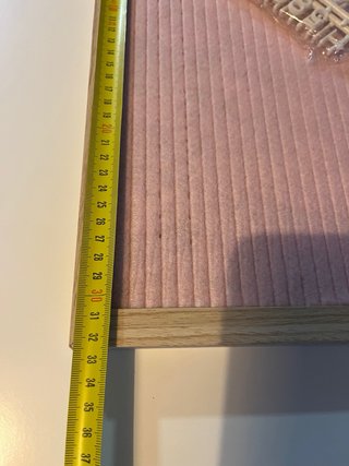 Pizarra de letras rosa decorativa