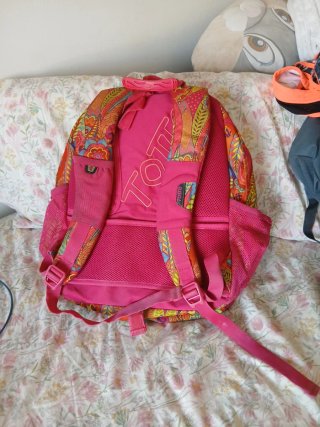 Mochila Totto rosa con estampado